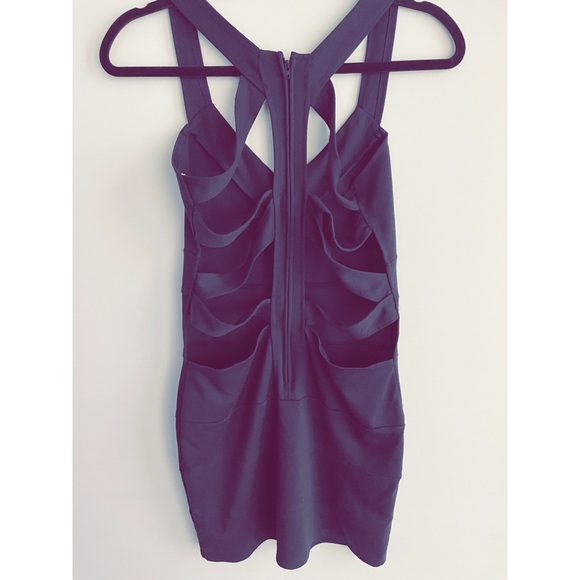 Black strappy mini dress - Picture 2 of 2